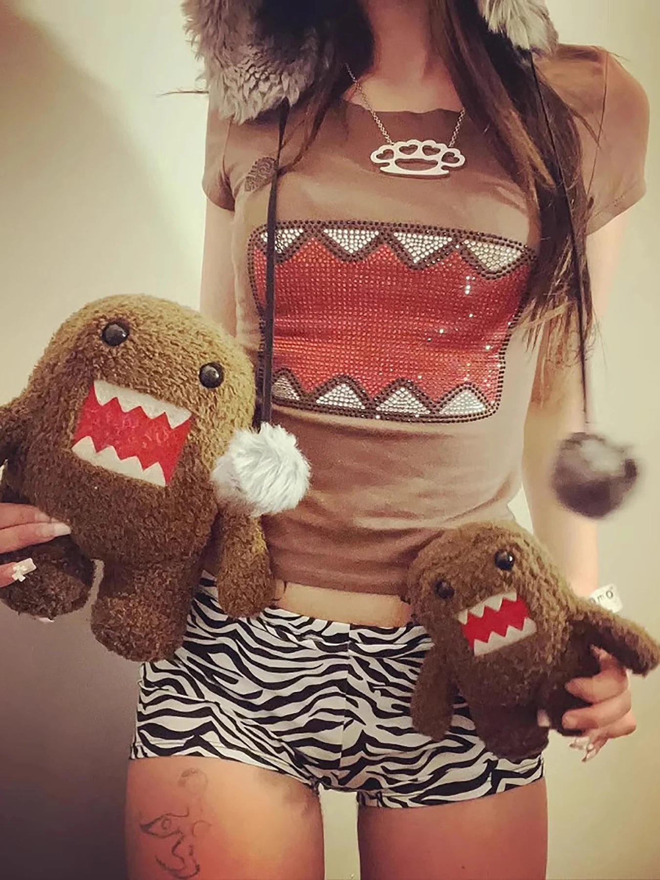 Y2K Short Sleeved/tanktop Domo Shirt for Women
