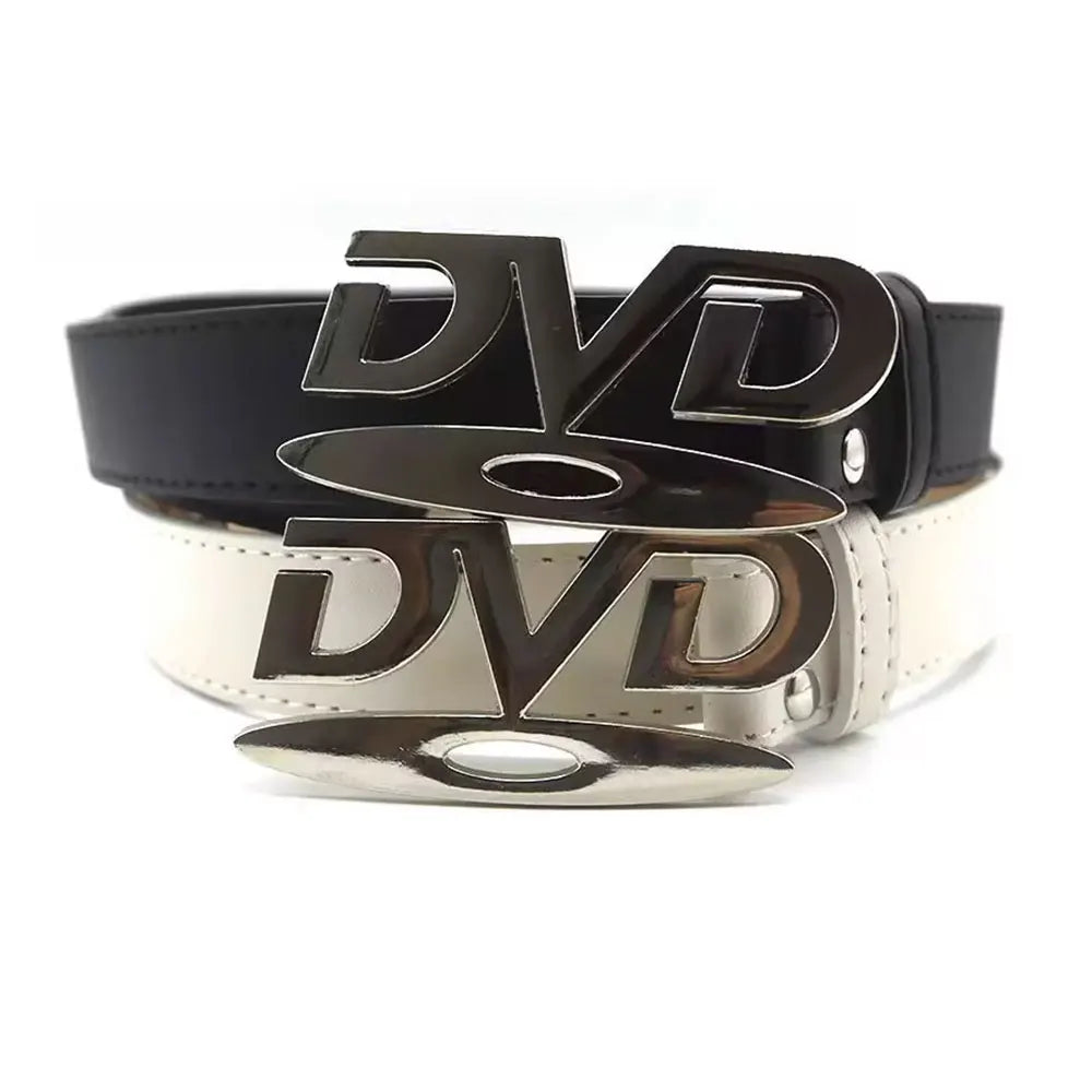 Y2K Retro DVD Belt Buckle for Women