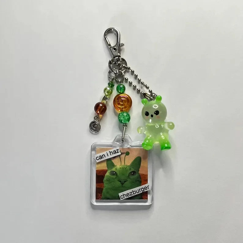 Y2K Alien Keychain