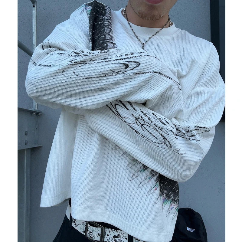 Y2K Bullet Long Sleeve Sweatshirt for Men and Women
