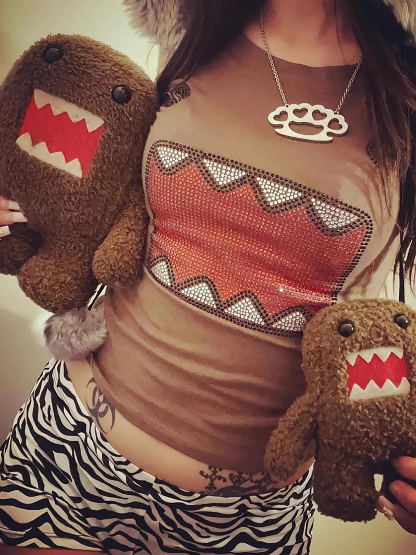 Y2K Short Sleeved/tanktop Domo Shirt for Women
