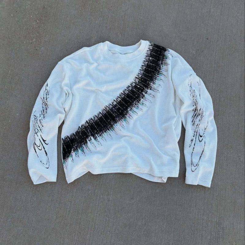 Y2K Bullet Long Sleeve Sweatshirt for Men and Women