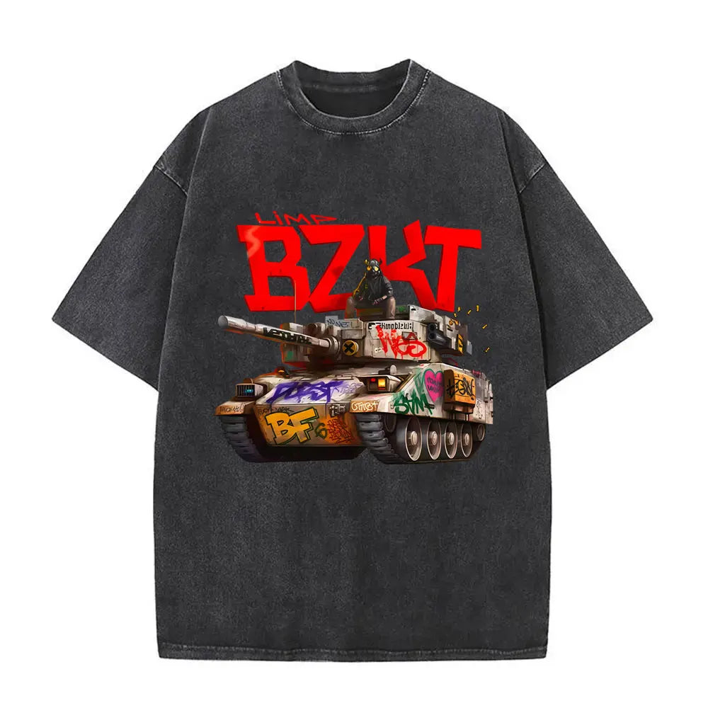 Y2k Tshirt Men Clothing Washed Vintage Rock Bands Tee