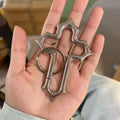 Y2K Cross Carabiner Keychain Religious Grunge Crucifix