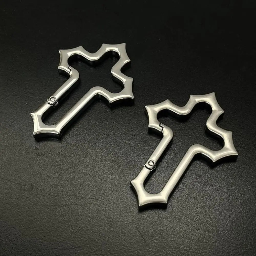 Y2K Style Zinc Cross Carabiner
