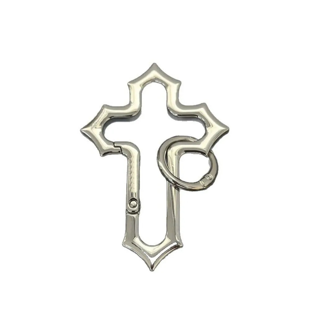 Y2K Style Zinc Cross Carabiner