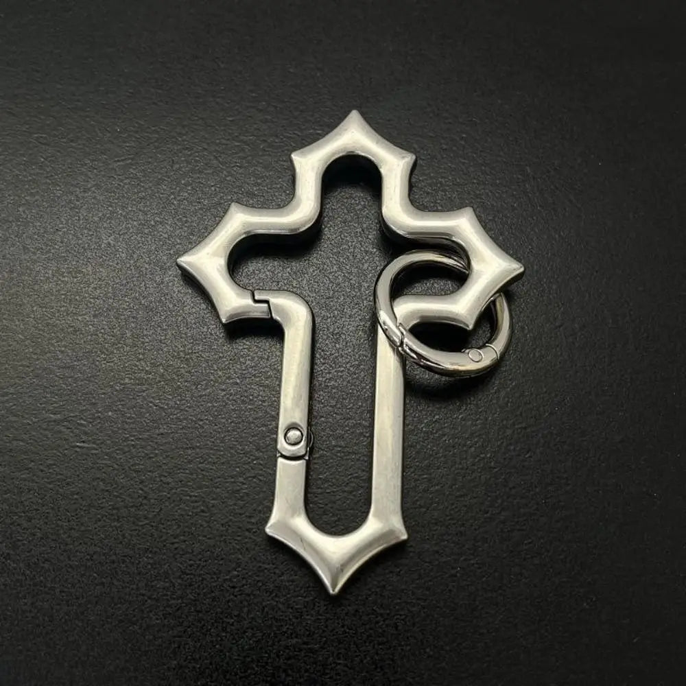 Y2K Style Zinc Cross Carabiner