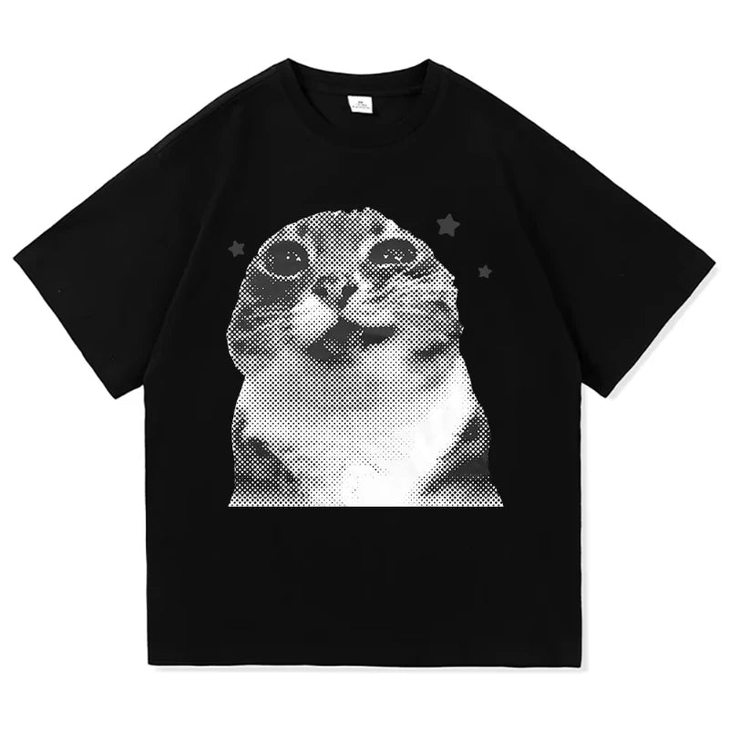 Y2K Cat Meme Tee
