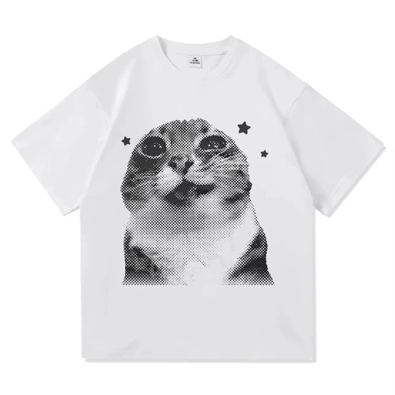 Y2K Cat Meme Tee